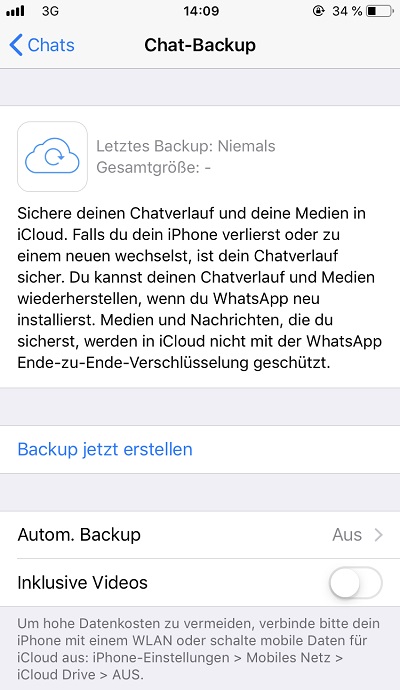 WhatsApp Backup Sicherheit